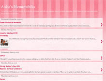 Tablet Screenshot of aishasmemorabilia.blogspot.com