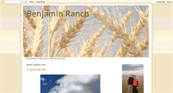Desktop Screenshot of benjaminranch.blogspot.com