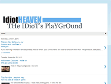 Tablet Screenshot of idiotheaven.blogspot.com
