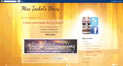 Desktop Screenshot of missisabeldiary.blogspot.com