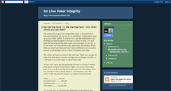 Desktop Screenshot of onlinepokerintegrity.blogspot.com