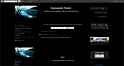 Desktop Screenshot of cosmopolis-movie-trailer.blogspot.com