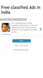 Mobile Screenshot of freeclassifiedadsinindia.blogspot.com