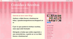 Desktop Screenshot of comidasereceitinhas.blogspot.com