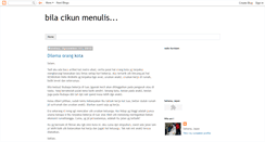 Desktop Screenshot of bilacikunmenulis.blogspot.com