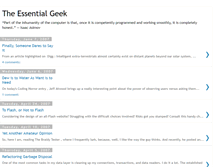 Tablet Screenshot of essentialgeek.blogspot.com