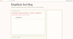 Desktop Screenshot of kispalyasfoci.blogspot.com