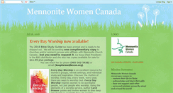 Desktop Screenshot of mennowomencanada.blogspot.com