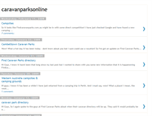 Tablet Screenshot of caravanparksonline.blogspot.com