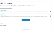Tablet Screenshot of irstaxnotice.blogspot.com
