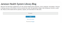 Tablet Screenshot of jamesonhealthsystemlibrarycme.blogspot.com