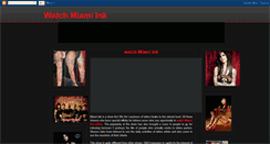 Desktop Screenshot of miamiink-tv-show.blogspot.com