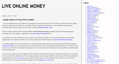 Desktop Screenshot of liveonlinemoney.blogspot.com