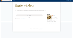 Desktop Screenshot of faeriewindow.blogspot.com