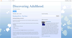 Desktop Screenshot of discoveringadulthood.blogspot.com