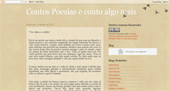 Desktop Screenshot of contospoesiasecontoalgomais.blogspot.com