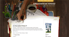 Desktop Screenshot of kreatifitastinggi.blogspot.com