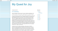 Desktop Screenshot of myquestforjoy.blogspot.com