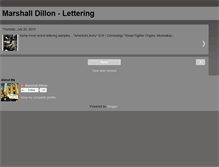 Tablet Screenshot of marshalldillon-lettering.blogspot.com