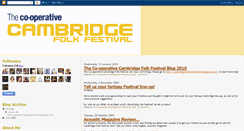Desktop Screenshot of cambridgefolkfestival2009.blogspot.com