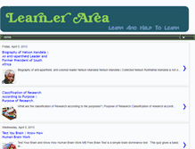 Tablet Screenshot of learnerarea24.blogspot.com