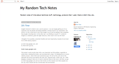 Desktop Screenshot of myrandomtechnotes.blogspot.com