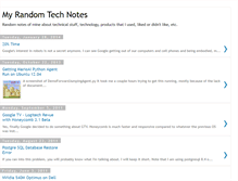 Tablet Screenshot of myrandomtechnotes.blogspot.com
