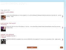 Tablet Screenshot of justinspringbooks.blogspot.com