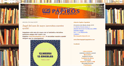 Desktop Screenshot of libreriapapiros.blogspot.com