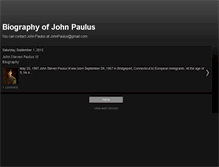 Tablet Screenshot of johnpaulus.blogspot.com