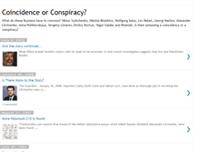 Tablet Screenshot of coincidenceorconspiracy.blogspot.com