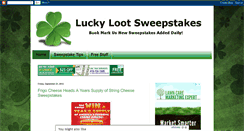 Desktop Screenshot of luckylootsweepstakes.blogspot.com