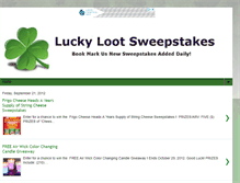 Tablet Screenshot of luckylootsweepstakes.blogspot.com