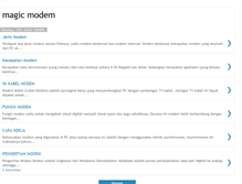 Tablet Screenshot of magic-modem.blogspot.com