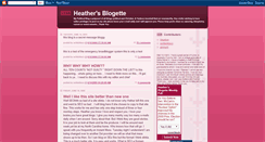 Desktop Screenshot of blogetteheather.blogspot.com