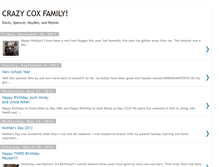 Tablet Screenshot of crazycoxfamily.blogspot.com