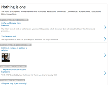 Tablet Screenshot of nothingisone.blogspot.com