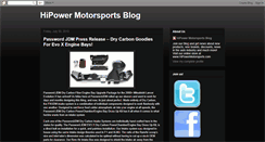 Desktop Screenshot of hipowermotorsports.blogspot.com