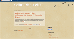 Desktop Screenshot of celine-dion-ticket.blogspot.com