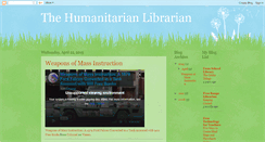 Desktop Screenshot of humanitarianlibrarian.blogspot.com