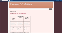 Desktop Screenshot of crostonscalculations.blogspot.com