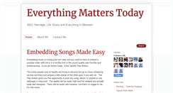 Desktop Screenshot of everythingmatterstoday.blogspot.com