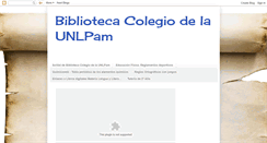 Desktop Screenshot of bibliocolegiounlpam.blogspot.com