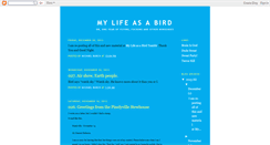 Desktop Screenshot of mylifeasabird.blogspot.com