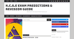 Desktop Screenshot of kcsepredictions.blogspot.com