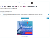 Tablet Screenshot of kcsepredictions.blogspot.com