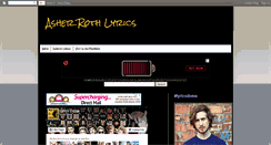 Desktop Screenshot of aherrothlyrics.blogspot.com