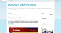 Desktop Screenshot of panduan-adclickxpress-indonesia.blogspot.com