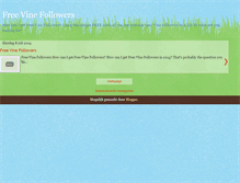 Tablet Screenshot of freevinefollowers.blogspot.com