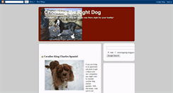 Desktop Screenshot of choosingadog.blogspot.com